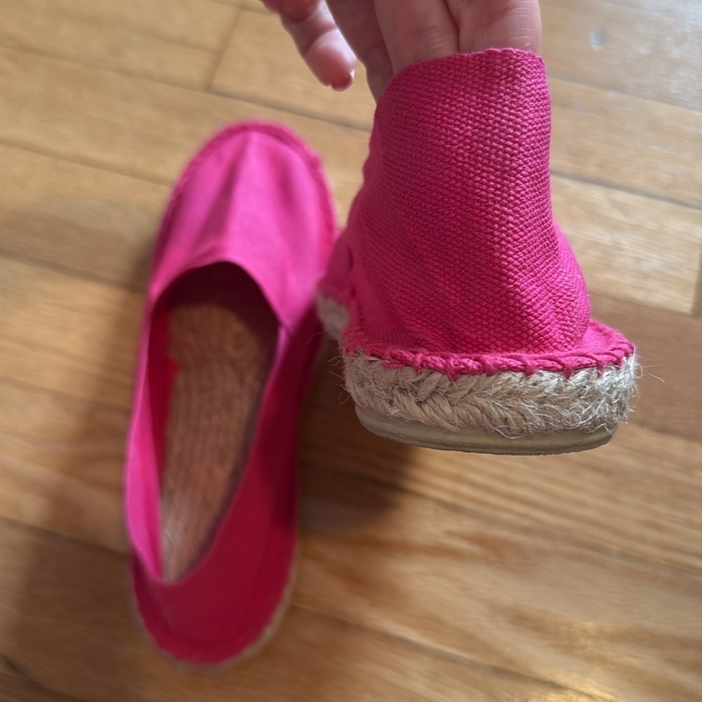 Pink Espadrille Flats Size 37 - Picture 4 of 5
